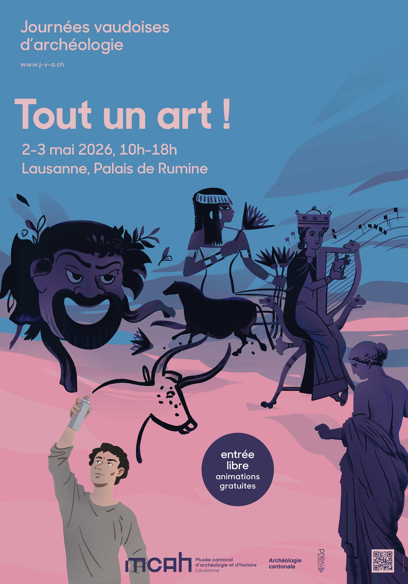 Affiche de l'édition 2026 des Journées vaudoises d'archéologie